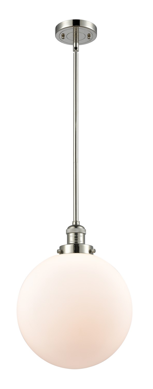 LED Mini Pendant by Innovations - Franklin Restoration Collection, Polished Nickel Finish - 201S-PN-G201-12-LED