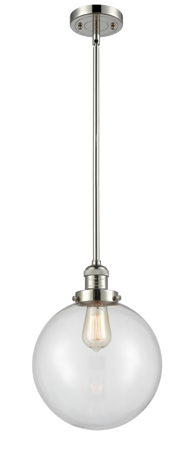 LED Mini Pendant by Innovations - Franklin Restoration Collection, Polished Nickel Finish - 201S-PN-G202-10-LED