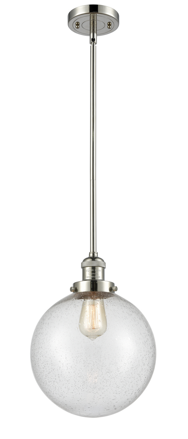 One Light Mini Pendant by Innovations - Franklin Restoration Collection, Polished Nickel Finish - 201S-PN-G204-10