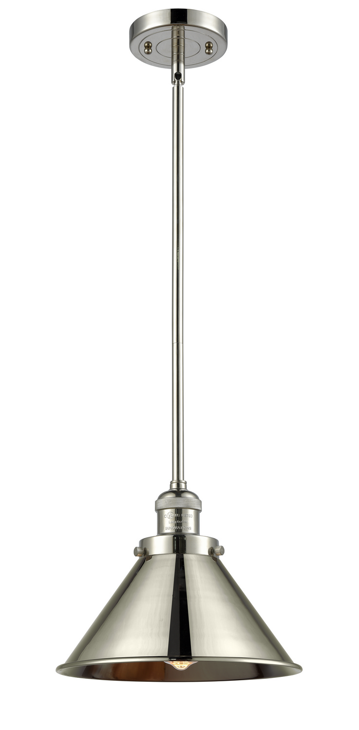 One Light Mini Pendant by Innovations - Franklin Restoration Collection, Polished Nickel Finish - 201S-PN-M10-PN