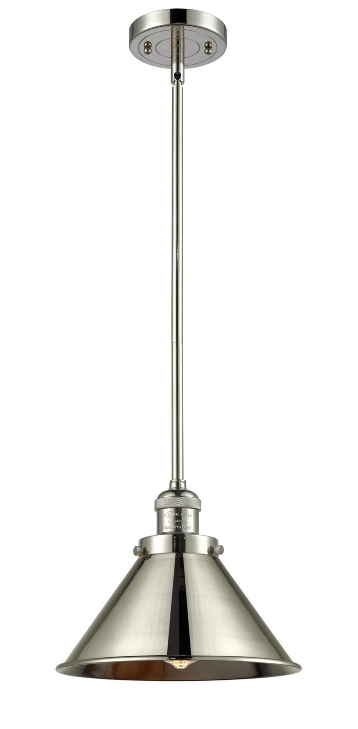 LED Mini Pendant by Innovations - Franklin Restoration Collection, Polished Nickel Finish - 201S-PN-M10-PN-LED