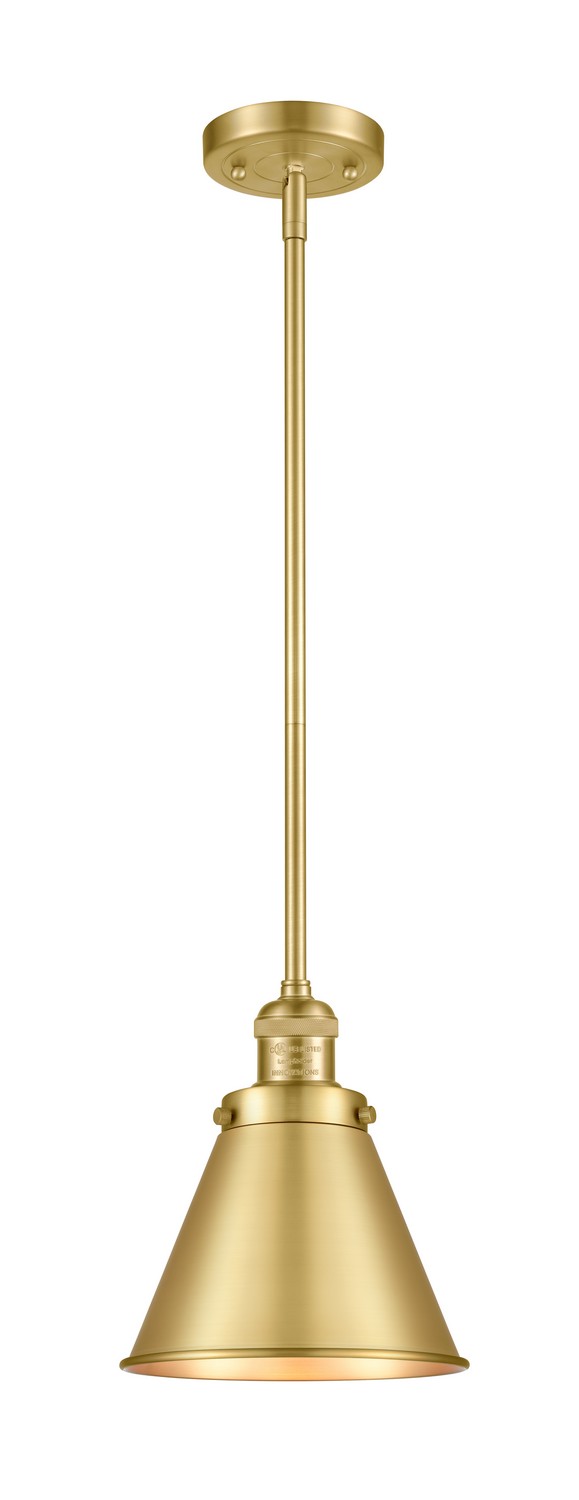LED Mini Pendant by Innovations - Franklin Restoration Collection, Satin Gold Finish - 201S-SG-M13-SG-LED