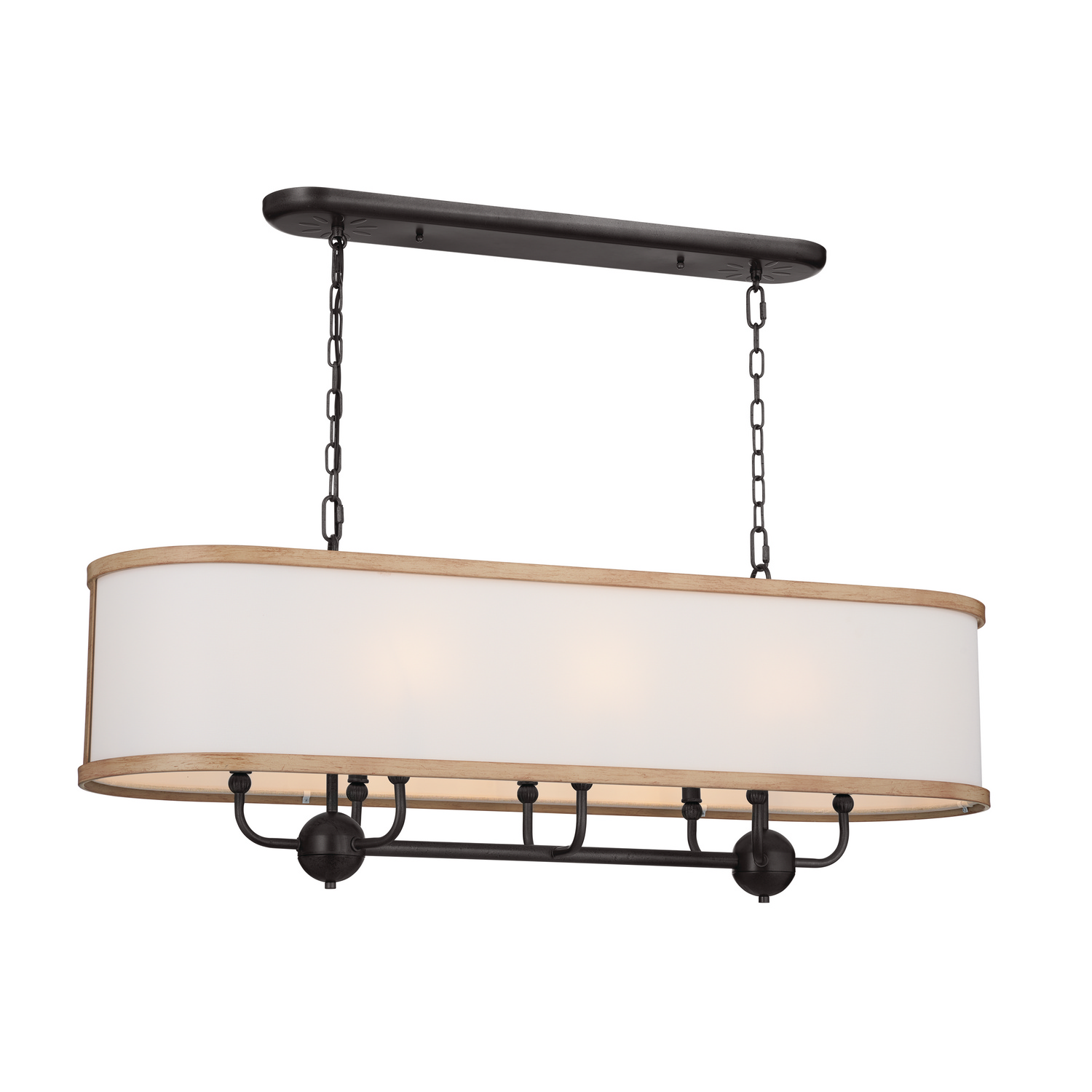 Photos - Chandelier / Lamp Kichler Heddle 8-Light Transitional Chandelier in Anvil Iron 52467AVI 