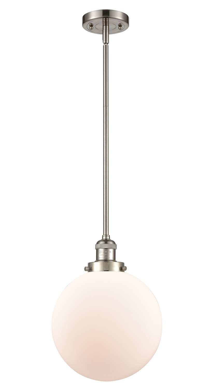 LED Mini Pendant by Innovations - Franklin Restoration Collection, Brushed Satin Nickel Finish - 201S-SN-G201-10-LED