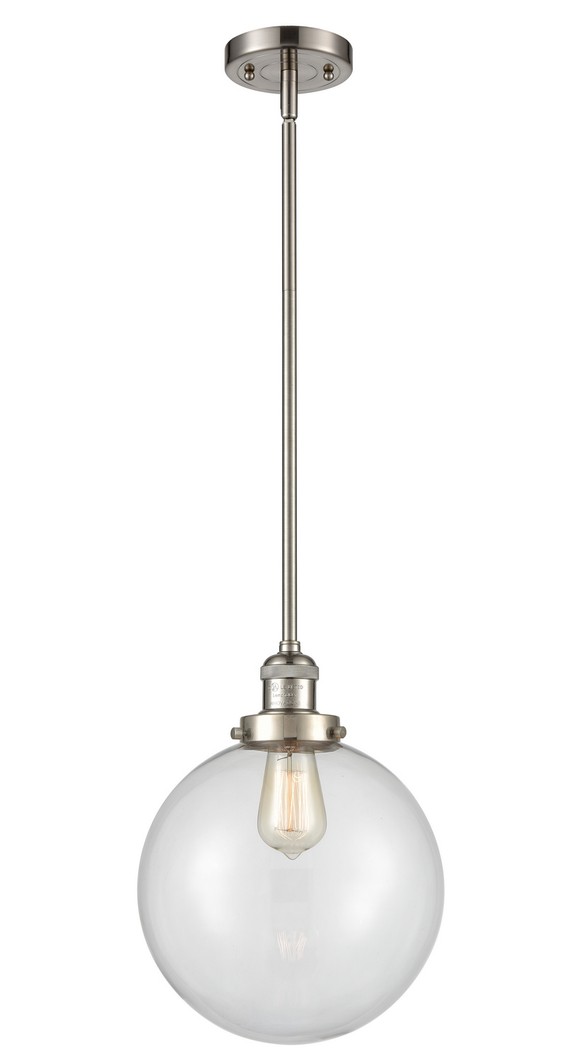 One Light Mini Pendant by Innovations - Franklin Restoration Collection, Brushed Satin Nickel Finish - 201S-SN-G202-10