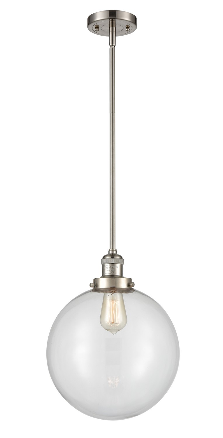 LED Mini Pendant by Innovations - Franklin Restoration Collection, Brushed Satin Nickel Finish - 201S-SN-G202-12-LED