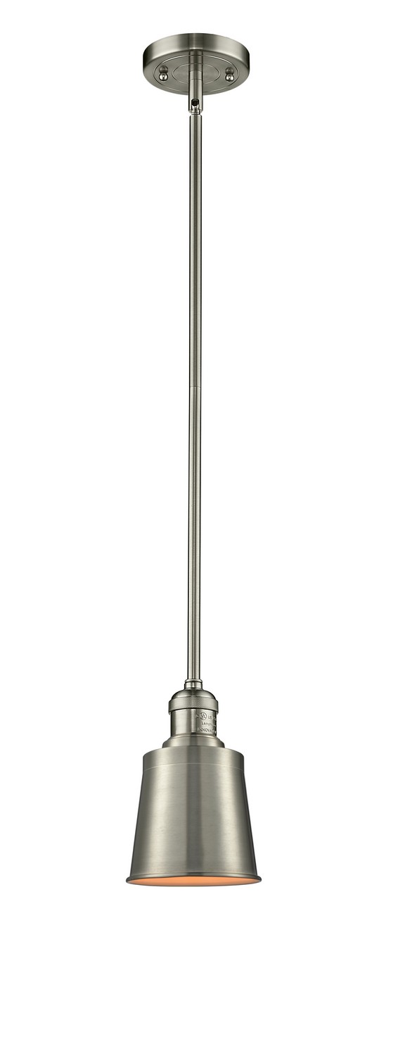 LED Mini Pendant by Innovations - Franklin Restoration Collection, Brushed Satin Nickel Finish - 201S-SN-M9-SN-LED