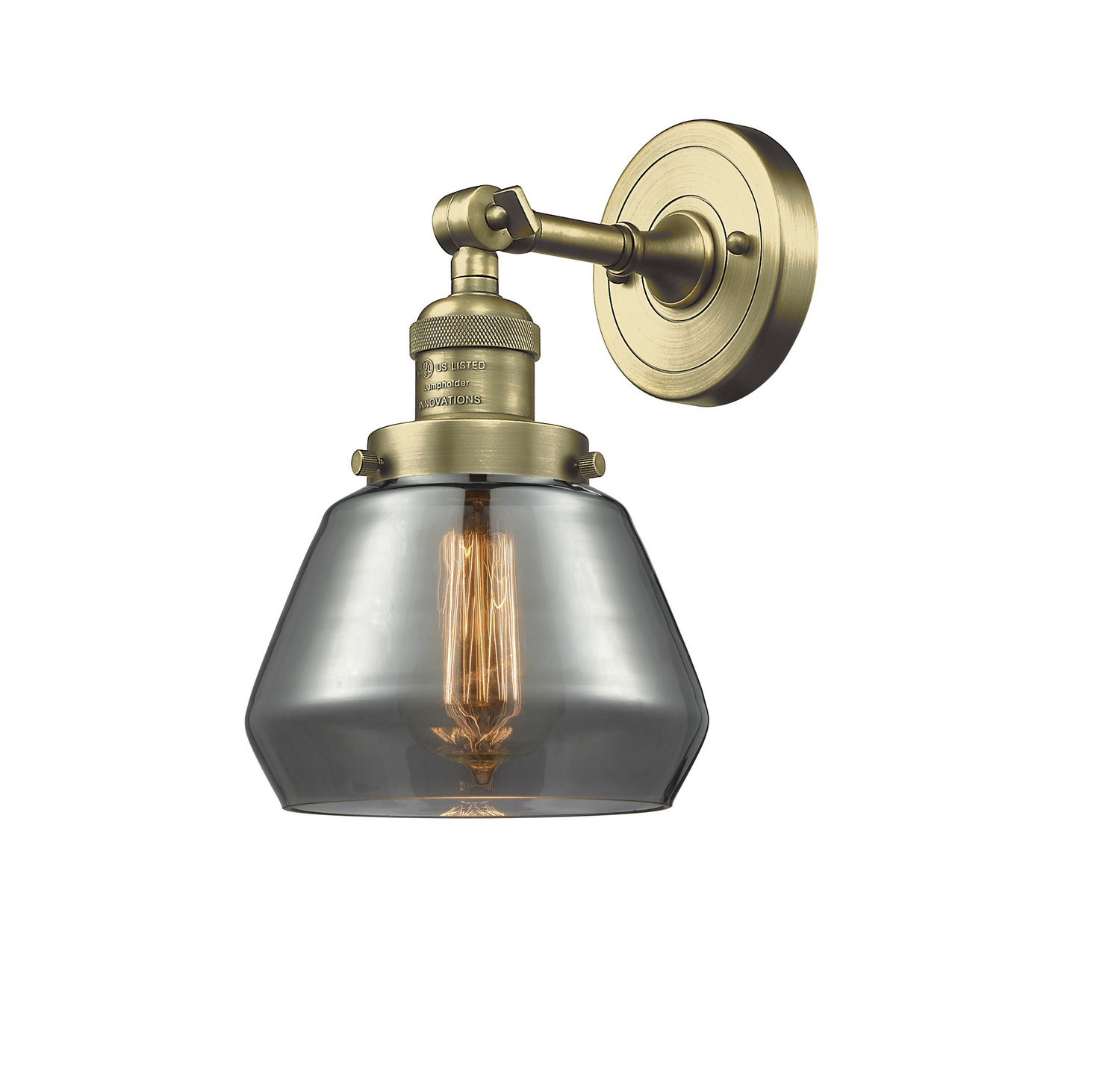 LED Wall Sconce by Innovations - Franklin Restoration Collection, Antique Brass Finish - 203-AB-G173-LED
