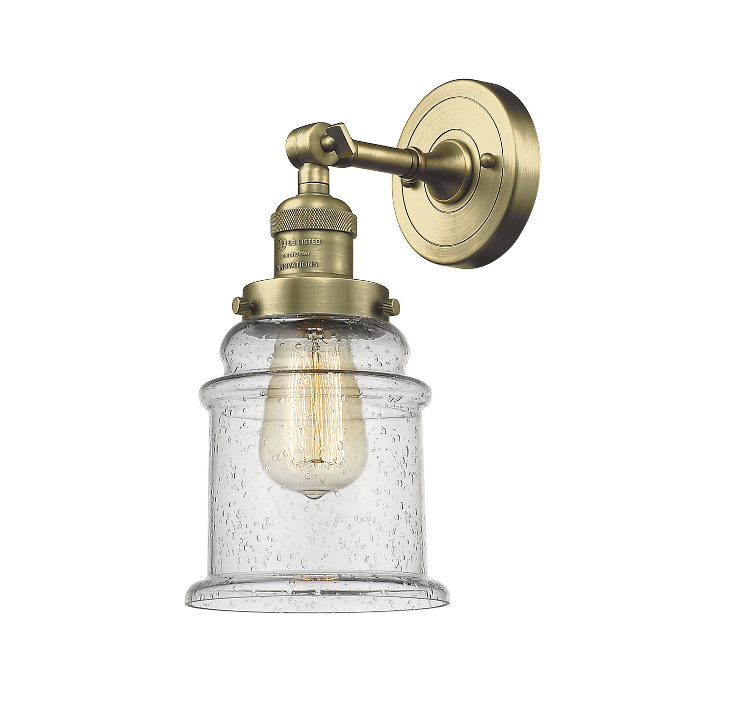 LED Wall Sconce by Innovations - Franklin Restoration Collection, Antique Brass Finish - 203-AB-G184-LED