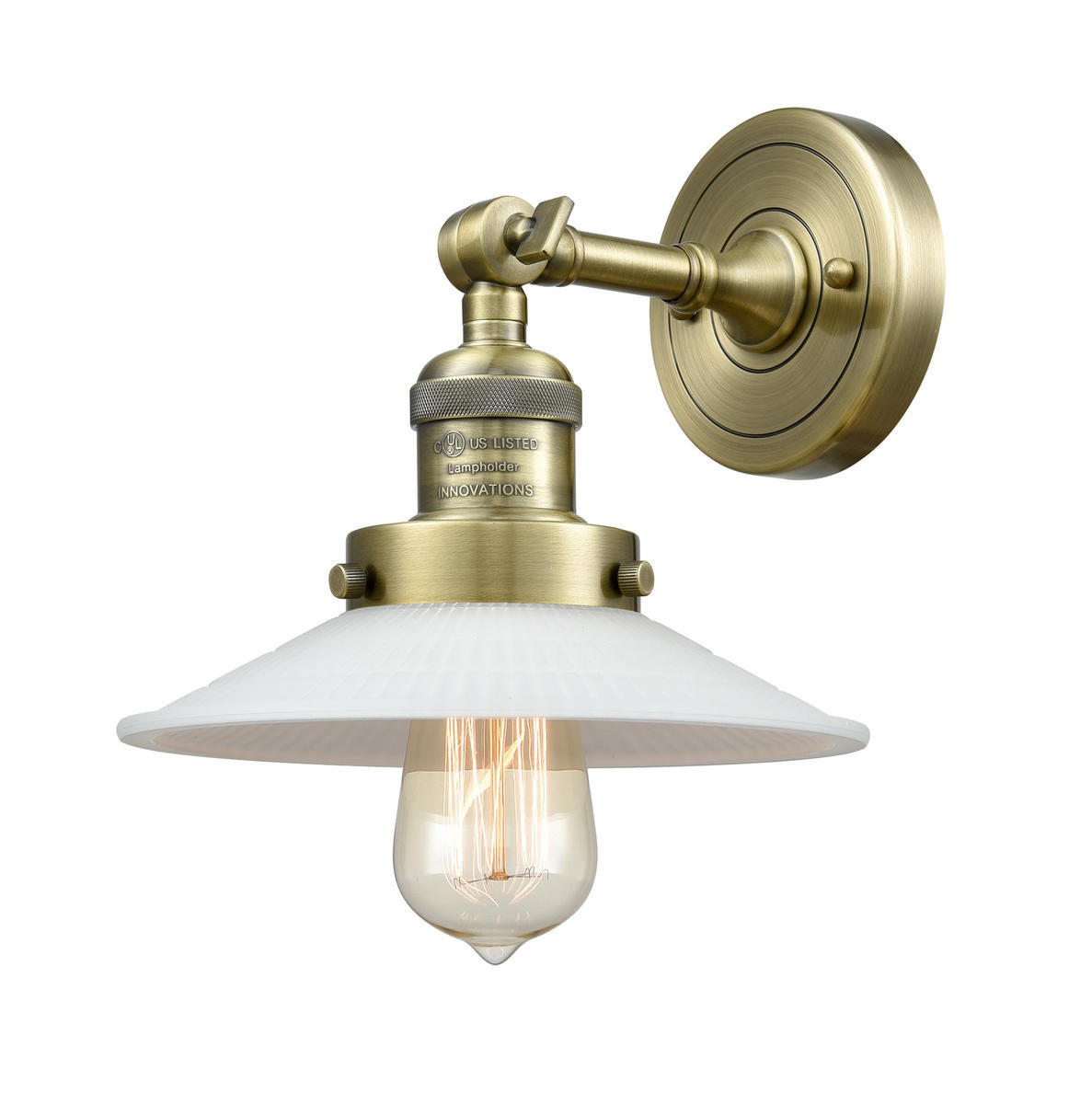 LED Wall Sconce by Innovations - Franklin Restoration Collection, Antique Brass Finish - 203-AB-G1-LED