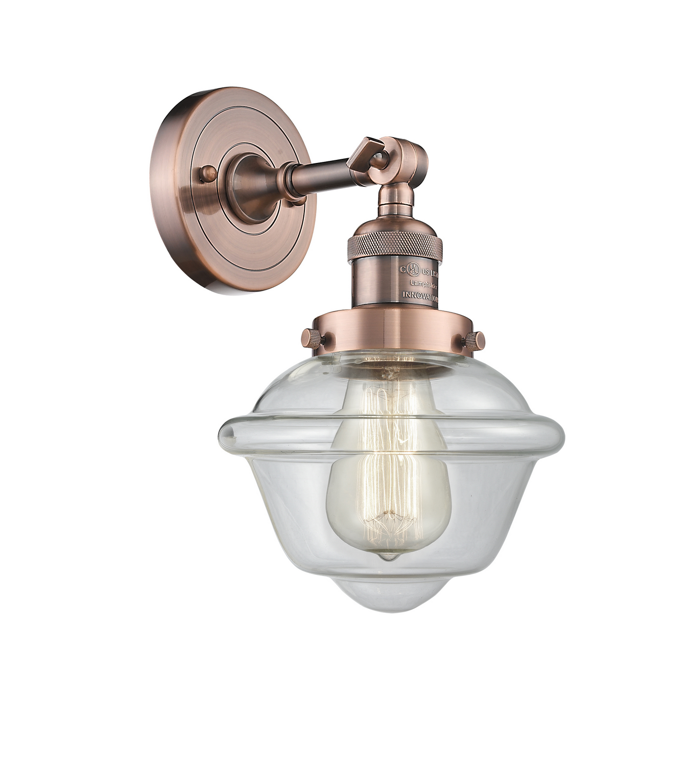 LED Wall Sconce by Innovations - Franklin Restoration Collection, Antique Copper Finish - 203-AC-G532-LED
