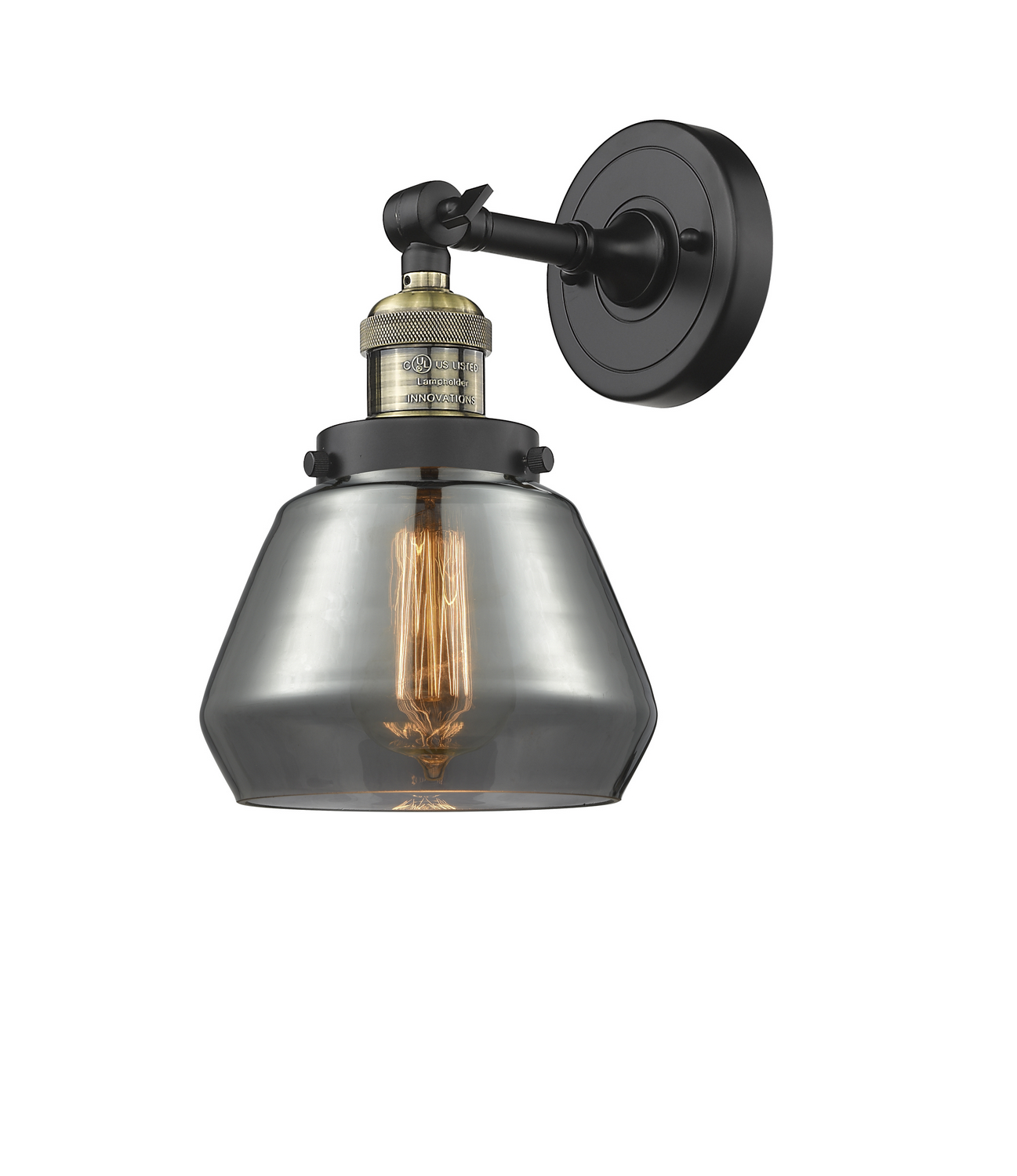 One Light Wall Sconce by Innovations - Franklin Restoration Collection, Black Antique Brass Finish - 203-BAB-G173