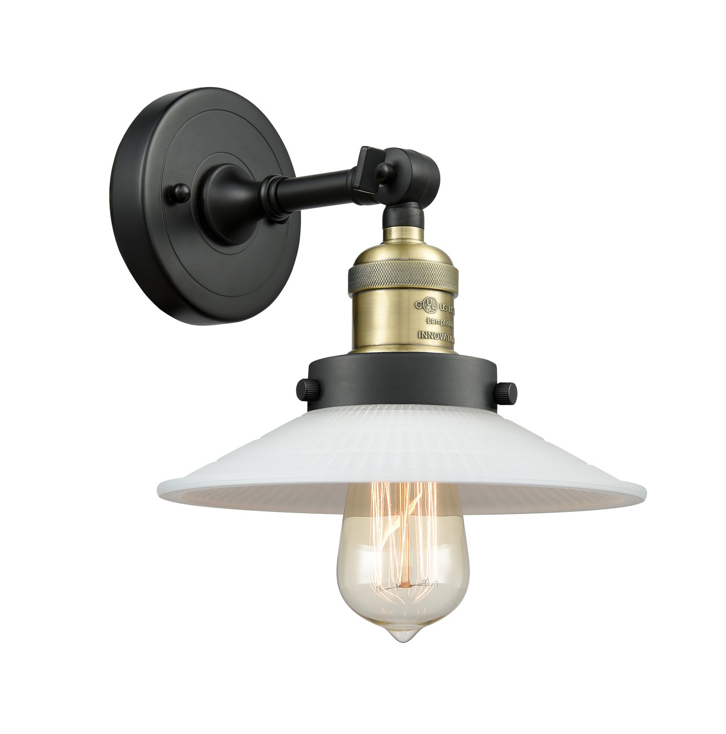 LED Wall Sconce by Innovations - Franklin Restoration Collection, Black Antique Brass Finish - 203-BAB-G1-LED