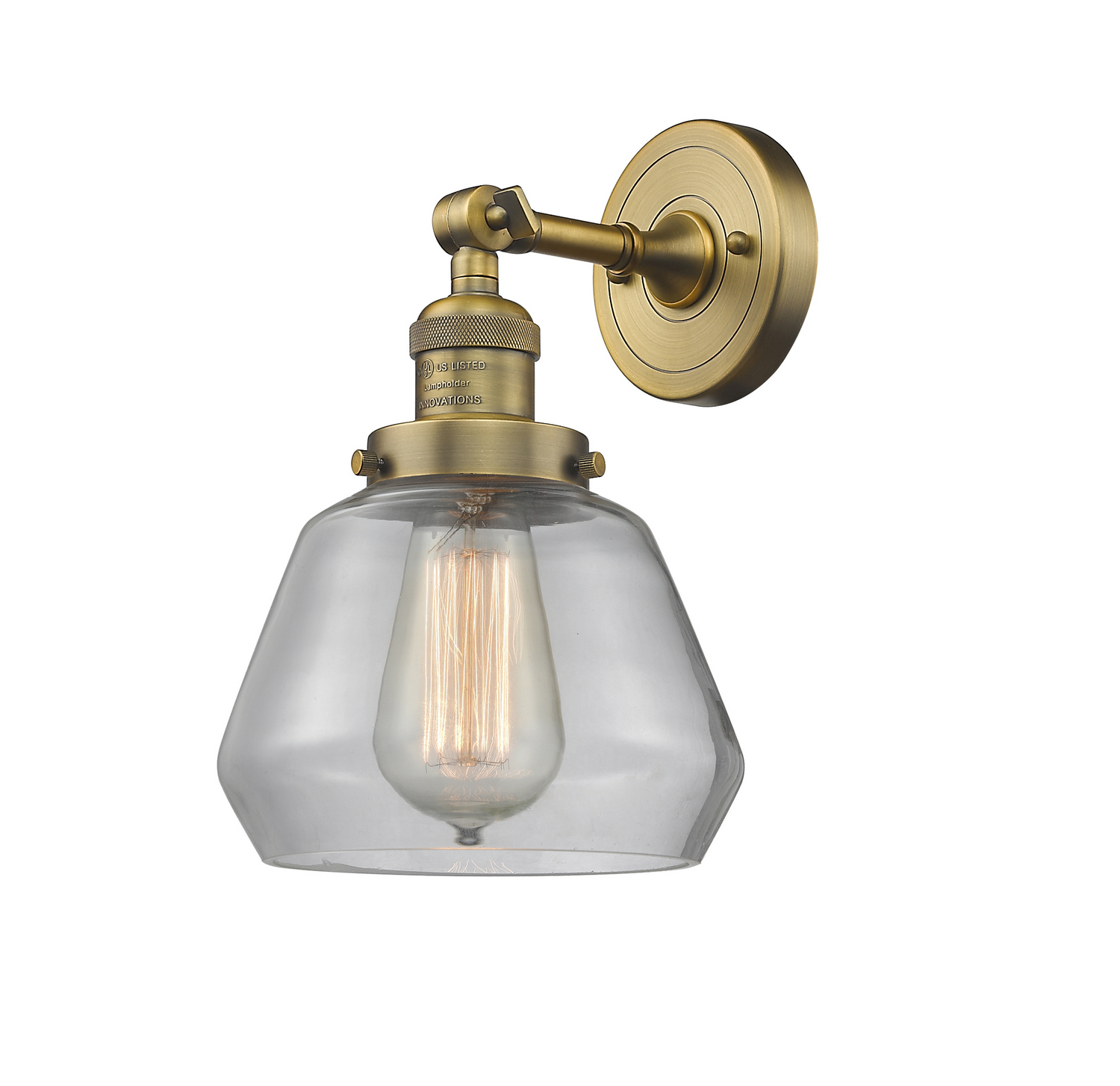 LED Wall Sconce by Innovations - Franklin Restoration Collection, Brushed Brass Finish - 203-BB-G172-LED