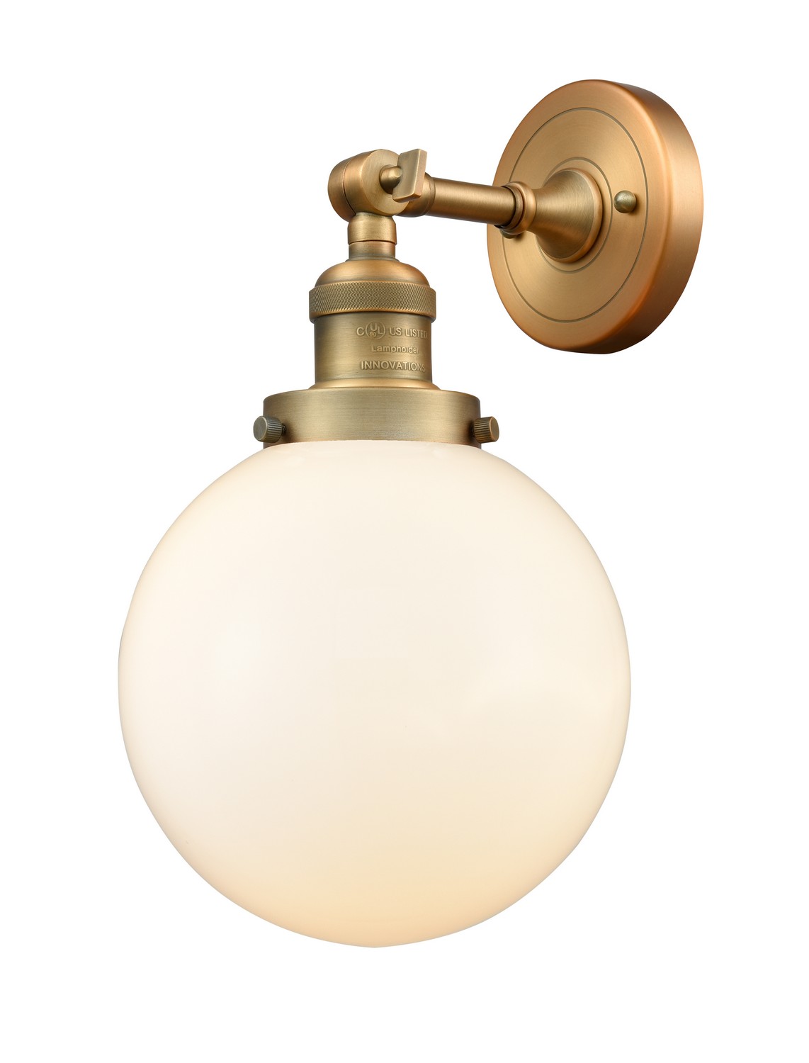 LED Wall Sconce by Innovations - Franklin Restoration Collection, Brushed Brass Finish - 203-BB-G201-8-LED