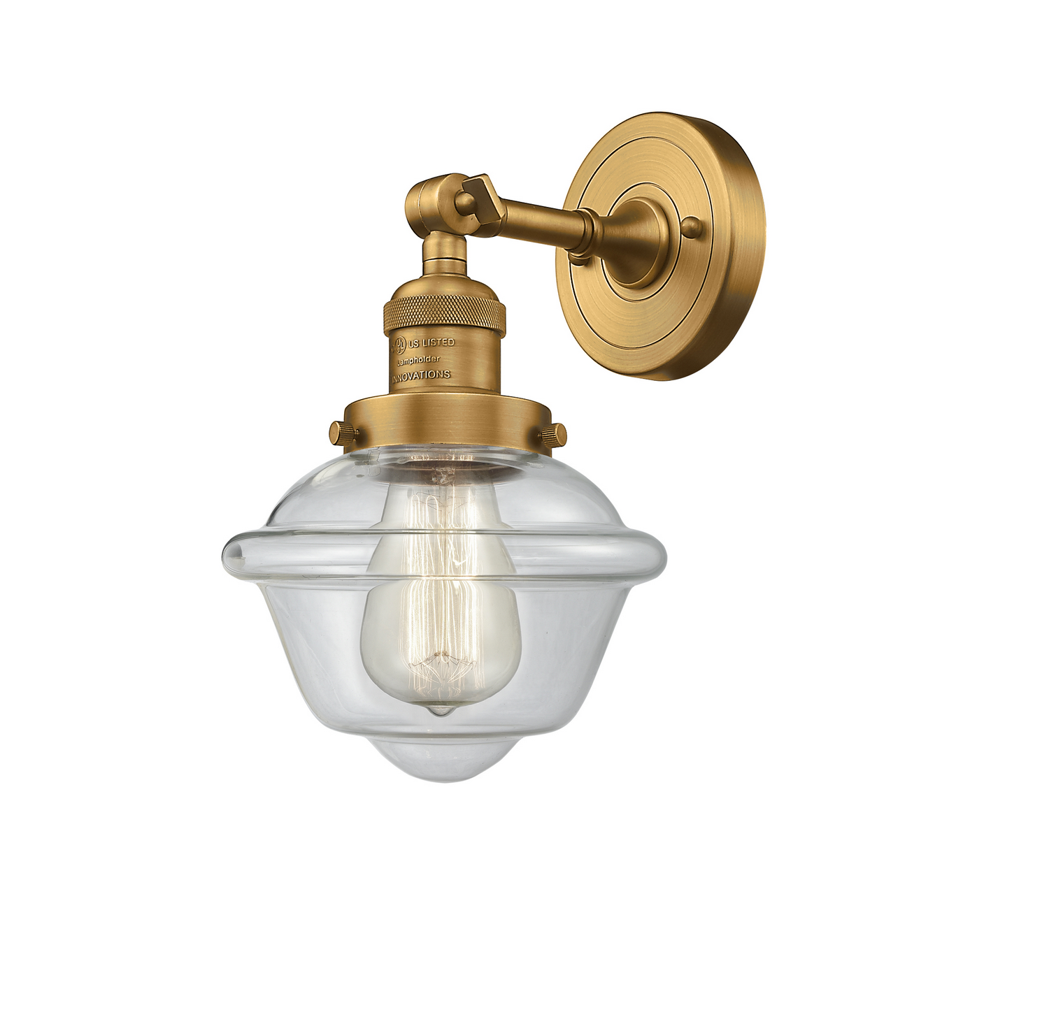 LED Wall Sconce by Innovations - Franklin Restoration Collection, Brushed Brass Finish - 203-BB-G532-LED