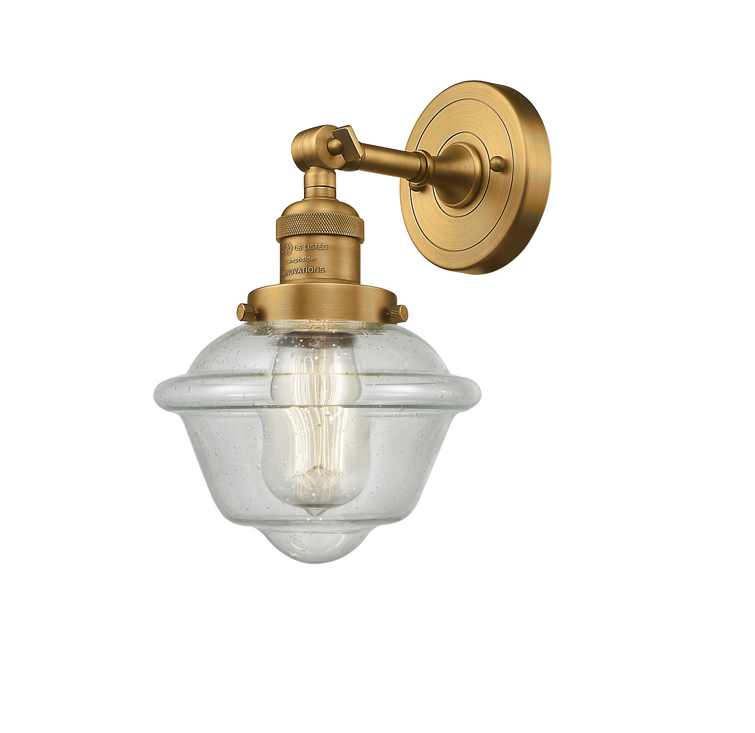 LED Wall Sconce by Innovations - Franklin Restoration Collection, Brushed Brass Finish - 203-BB-G534-LED