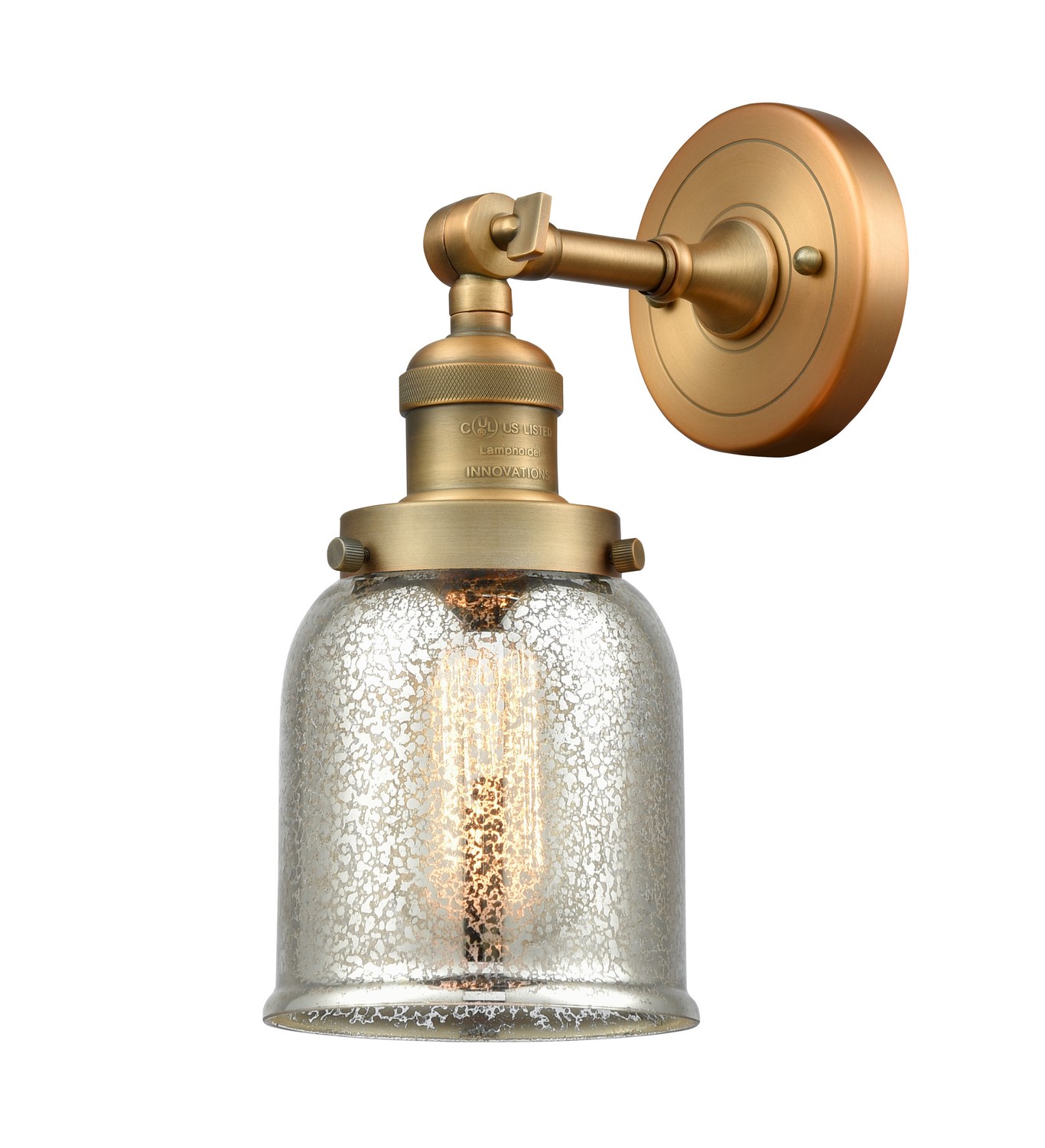LED Wall Sconce by Innovations - Franklin Restoration Collection, Brushed Brass Finish - 203-BB-G58-LED