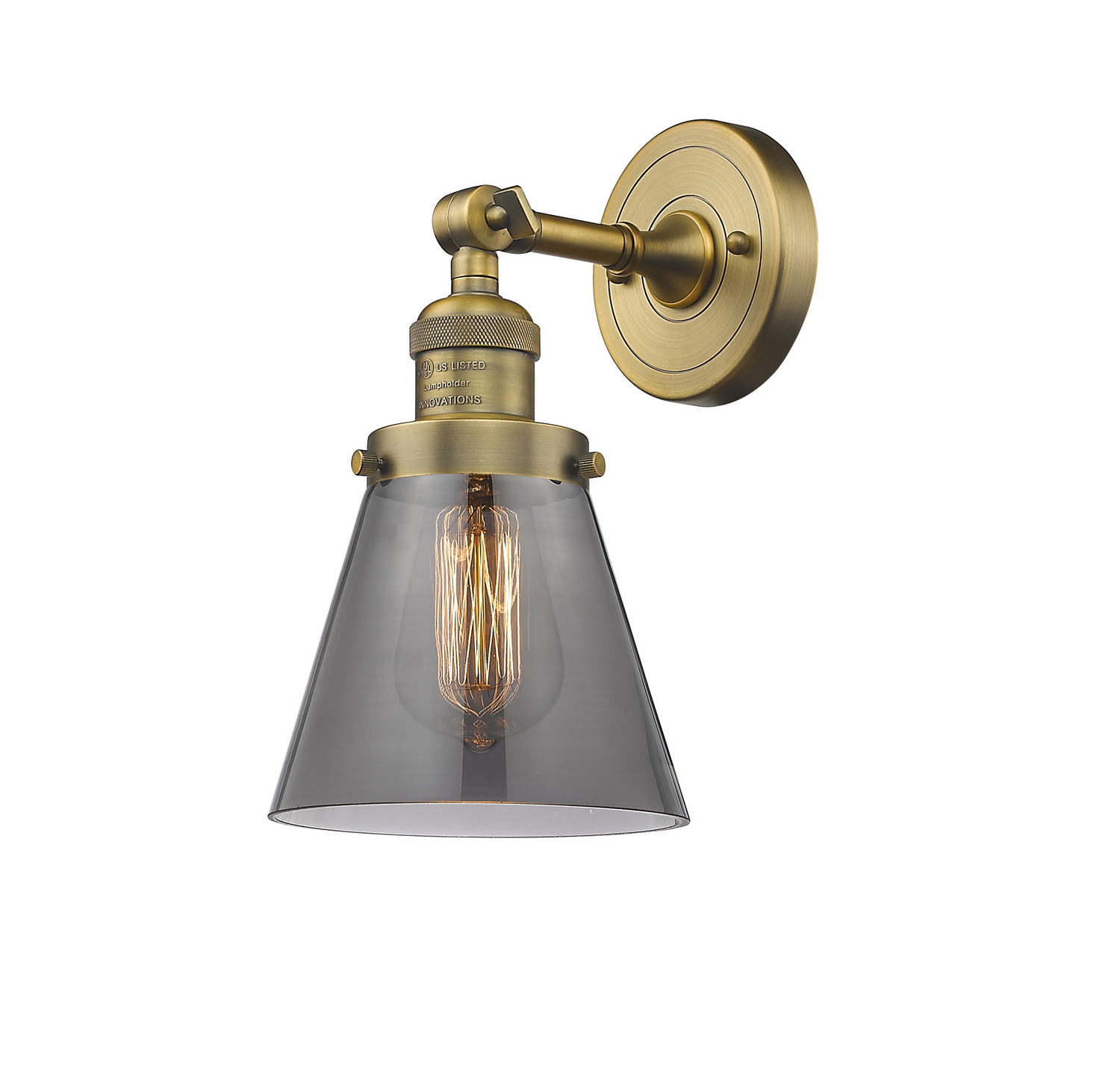 LED Wall Sconce by Innovations - Franklin Restoration Collection, Brushed Brass Finish - 203-BB-G63-LED