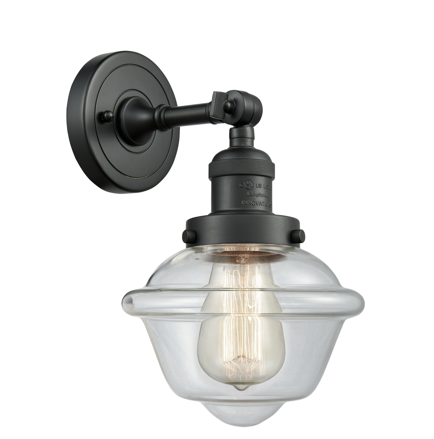 LED Wall Sconce by Innovations - Franklin Restoration Collection, Matte Black Finish - 203-BK-G532-LED