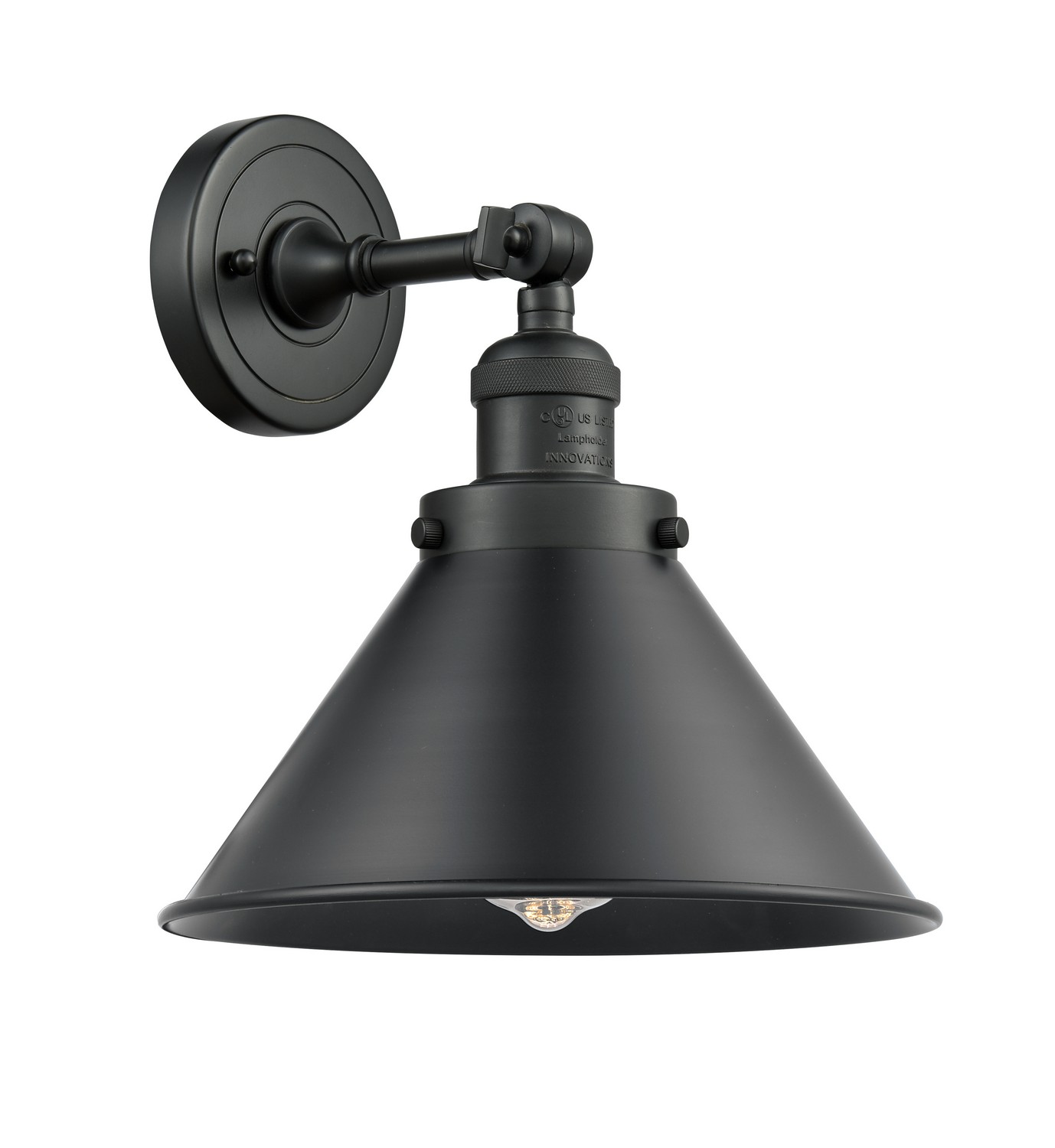 LED Wall Sconce by Innovations - Franklin Restoration Collection, Matte Black Finish - 203-BK-M10-BK-LED