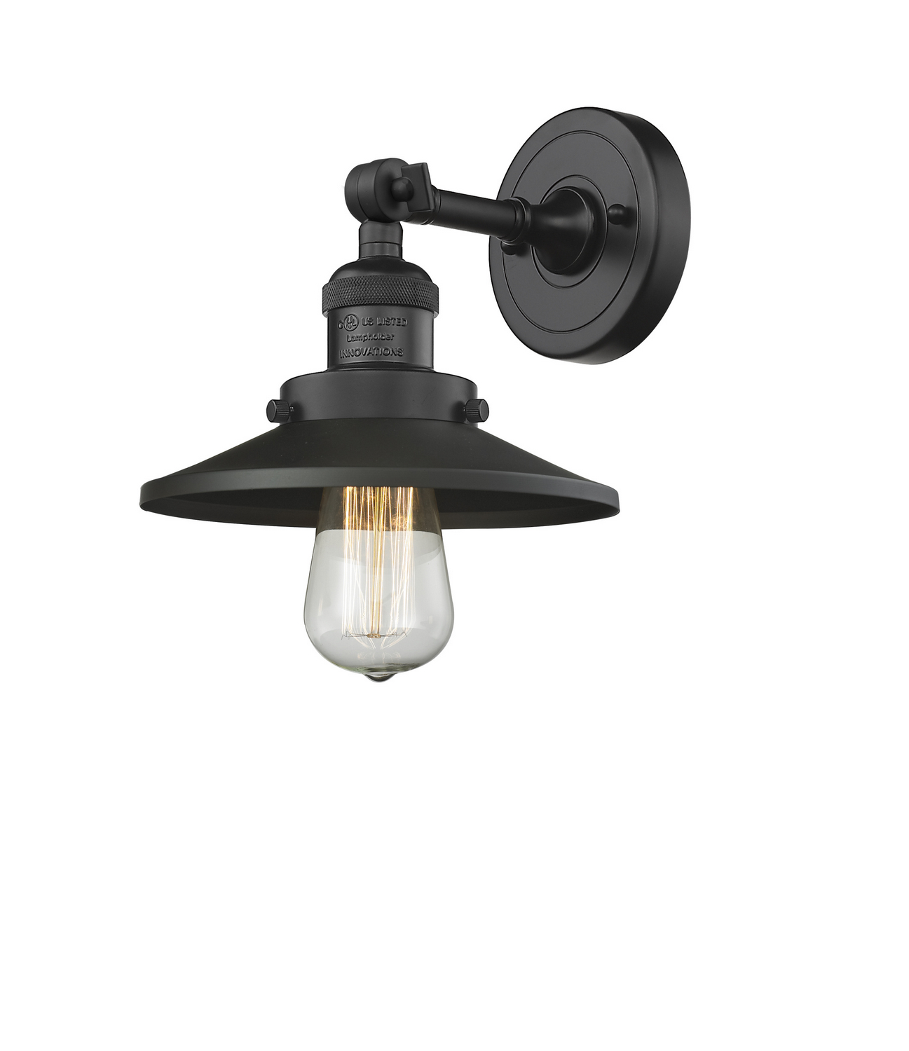 LED Wall Sconce by Innovations - Franklin Restoration Collection, Matte Black Finish - 203-BK-M6-LED