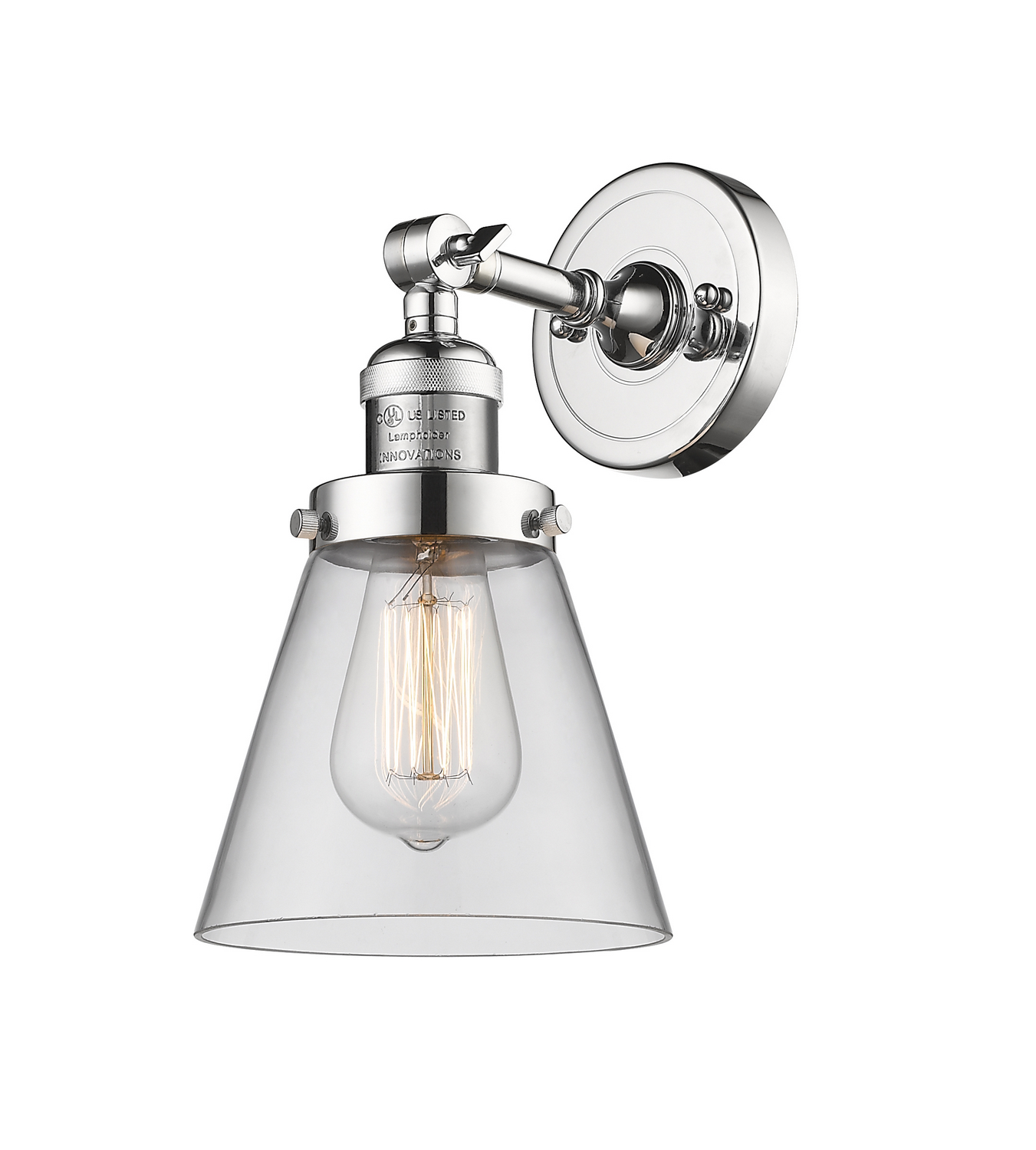 LED Wall Sconce by Innovations - Franklin Restoration Collection, Polished Chrome Finish - 203-PC-G62-LED