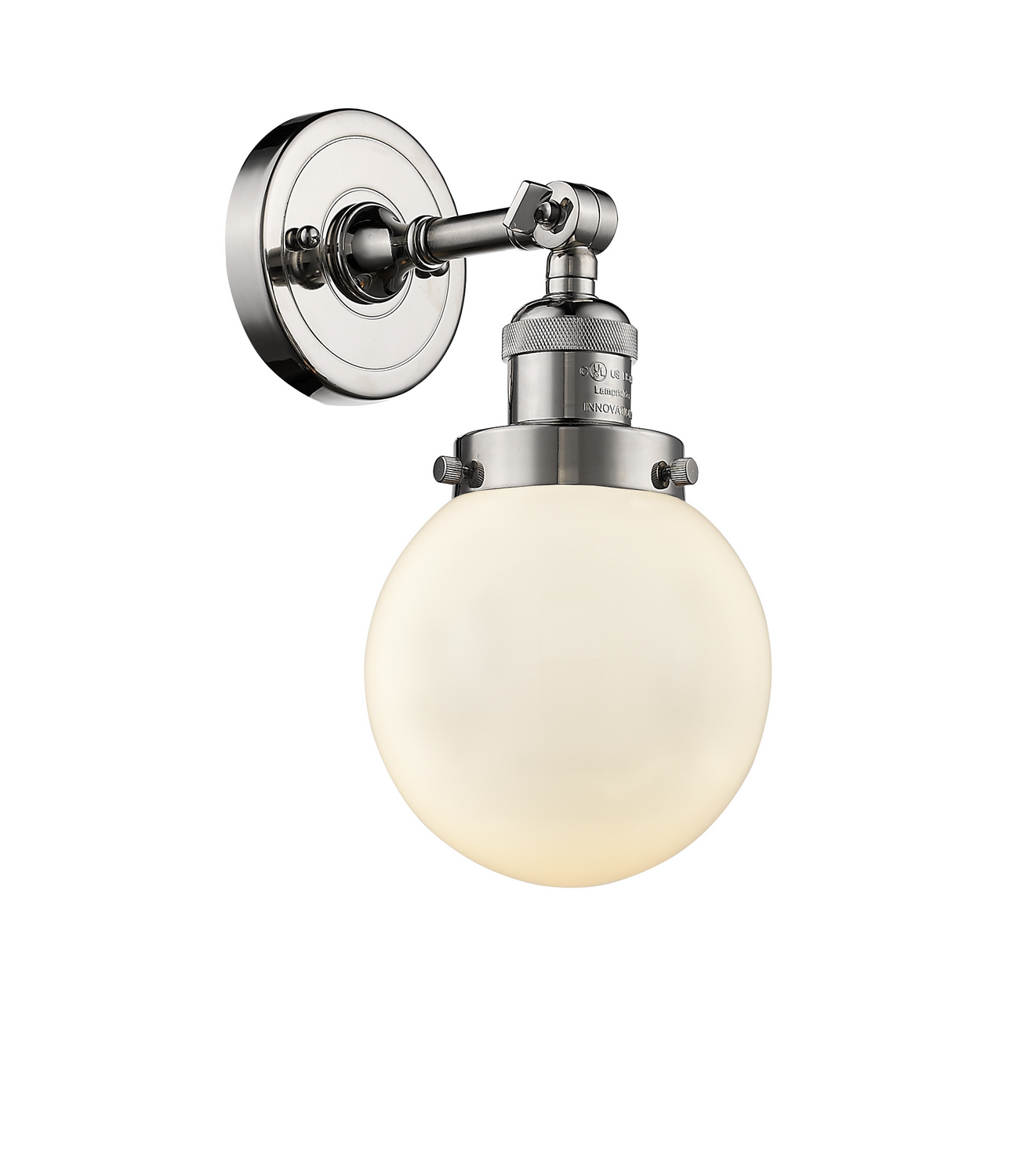 LED Wall Sconce by Innovations - Franklin Restoration Collection, Polished Nickel Finish - 203-PN-G201-6-LED