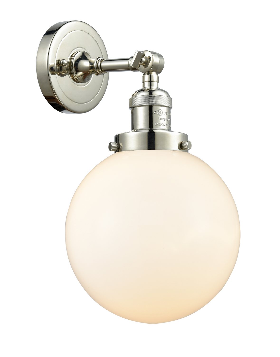 One Light Wall Sconce by Innovations - Franklin Restoration Collection, Polished Nickel Finish - 203-PN-G201-8