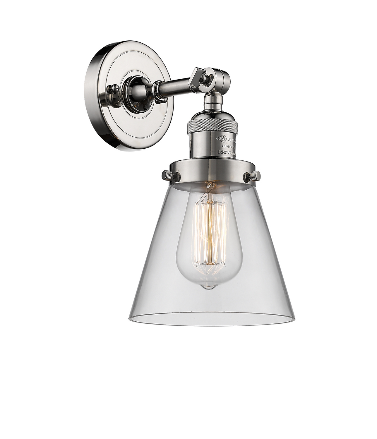 LED Wall Sconce by Innovations - Franklin Restoration Collection, Polished Nickel Finish - 203-PN-G62-LED