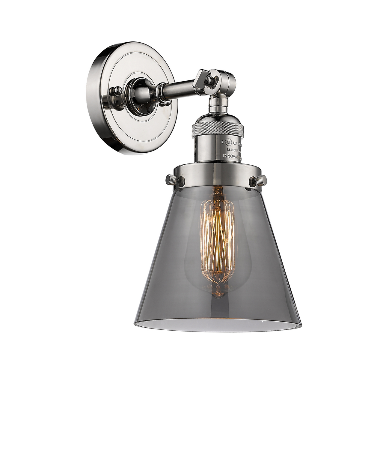 LED Wall Sconce by Innovations - Franklin Restoration Collection, Polished Nickel Finish - 203-PN-G63-LED