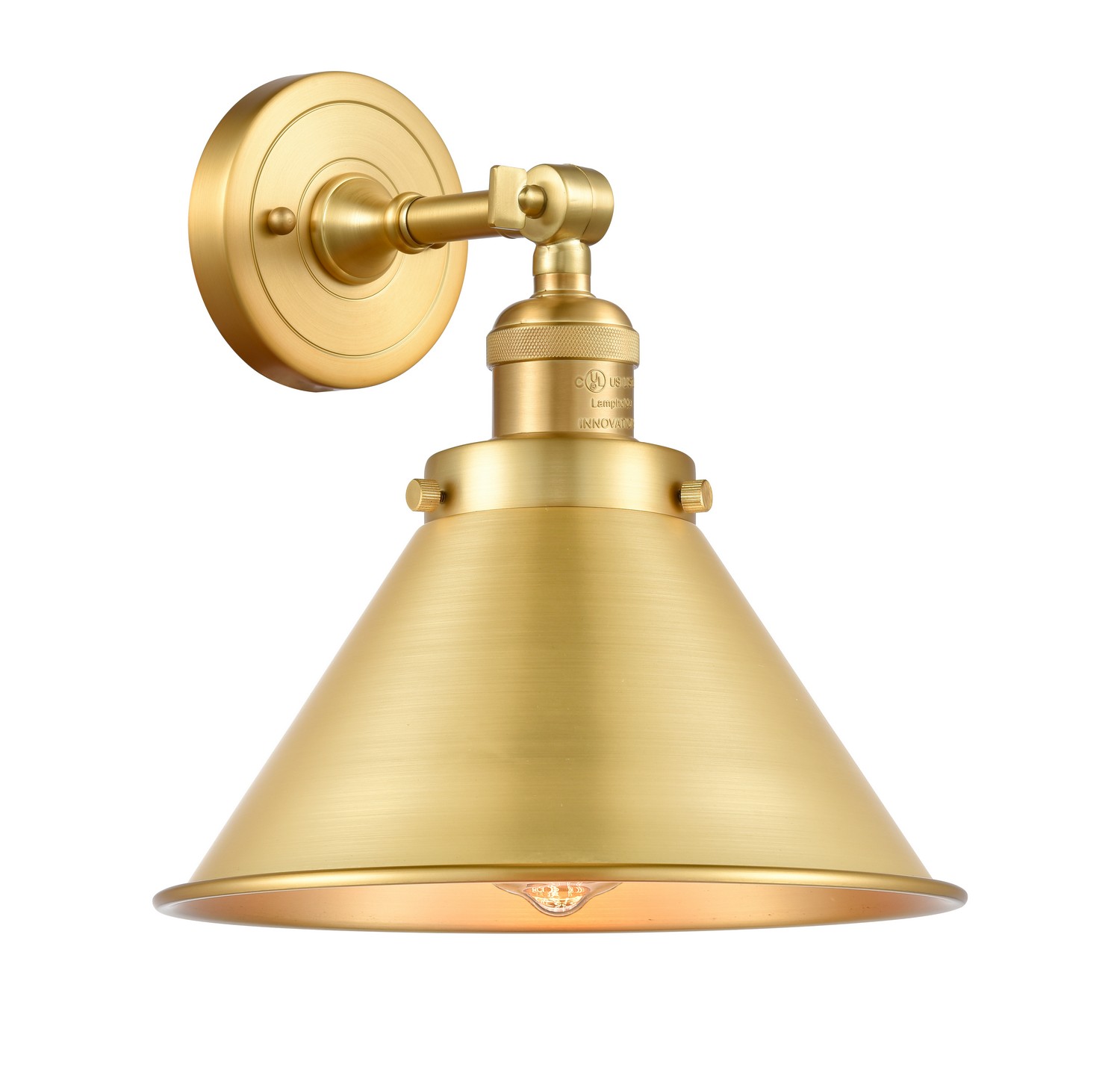 LED Wall Sconce by Innovations - Franklin Restoration Collection, Satin Gold Finish - 203-SG-M10-SG-LED