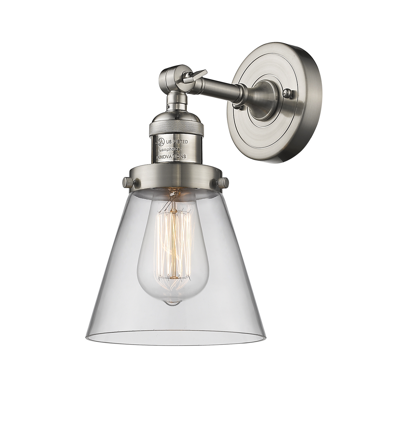 LED Wall Sconce by Innovations - Franklin Restoration Collection, Brushed Satin Nickel Finish - 203-SN-G62-LED