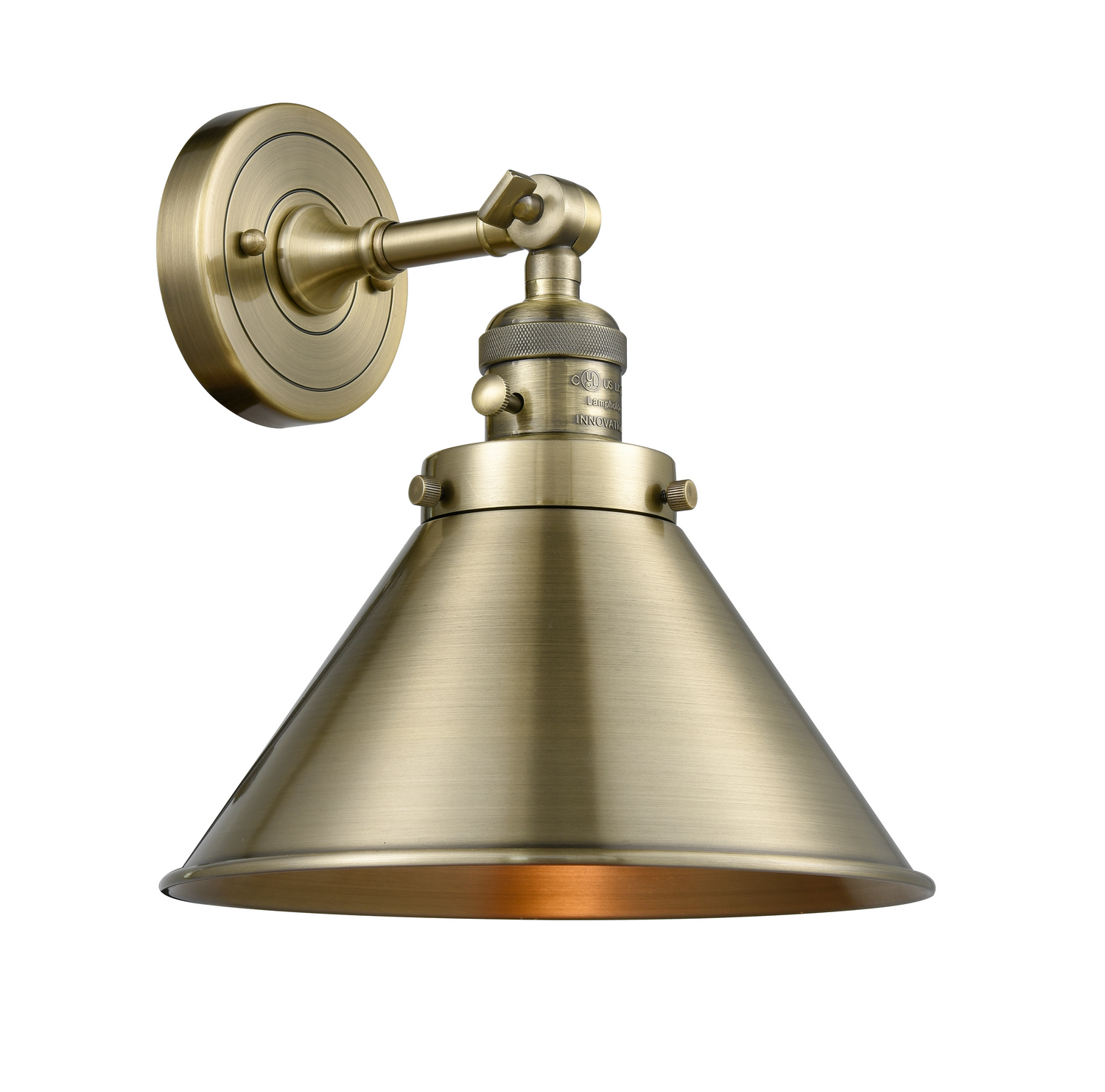 One Light Wall Sconce by Innovations - Franklin Restoration Collection, Antique Brass Finish - 203SW-AB-M10-AB