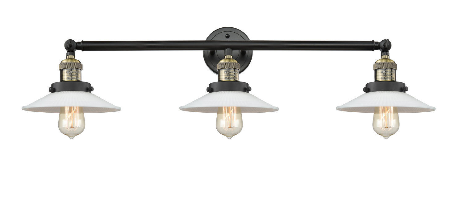 Three Light Bath Vanity by Innovations - Franklin Restoration Collection, Black Antique Brass Finish - 205-BAB-G1