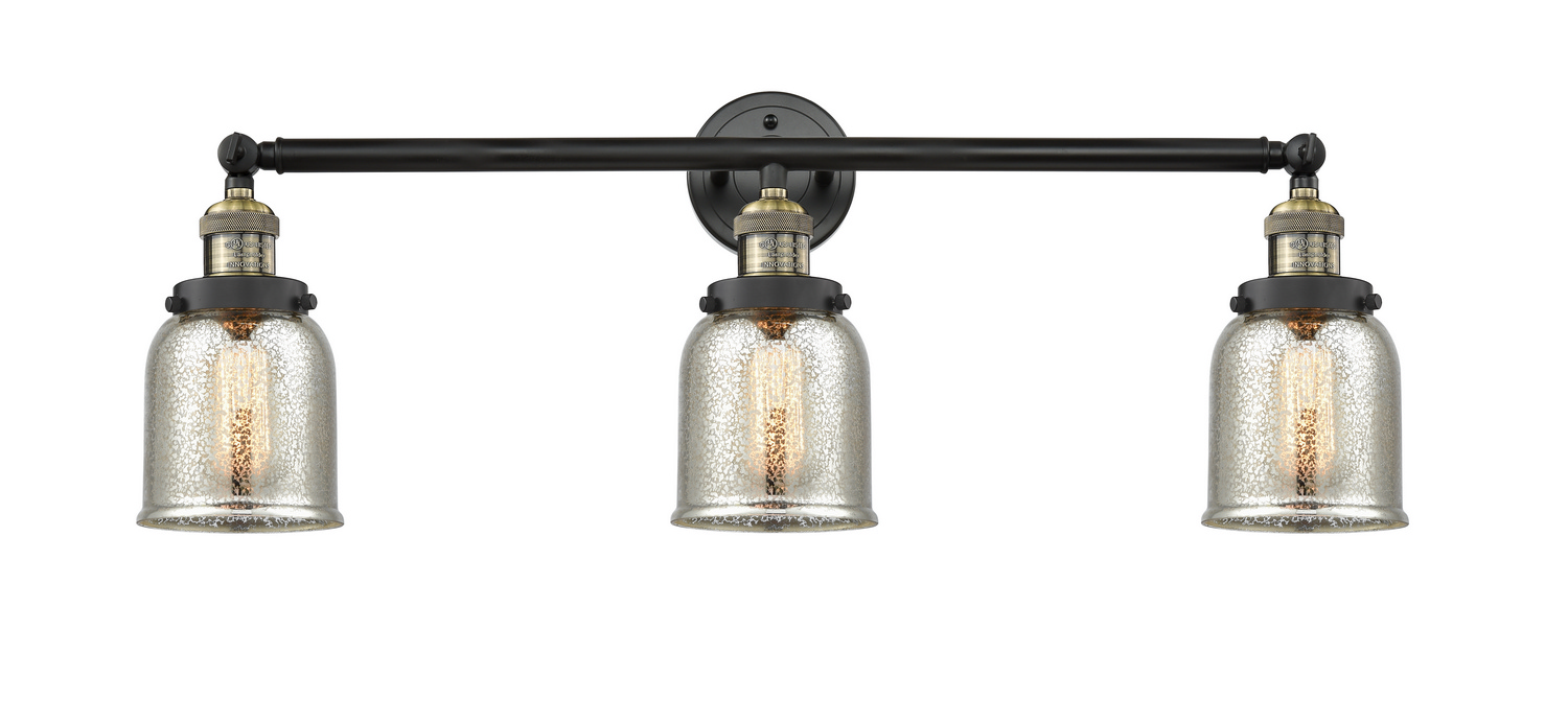 Three Light Bath Vanity by Innovations - Franklin Restoration Collection, Black Antique Brass Finish - 205-BAB-G58