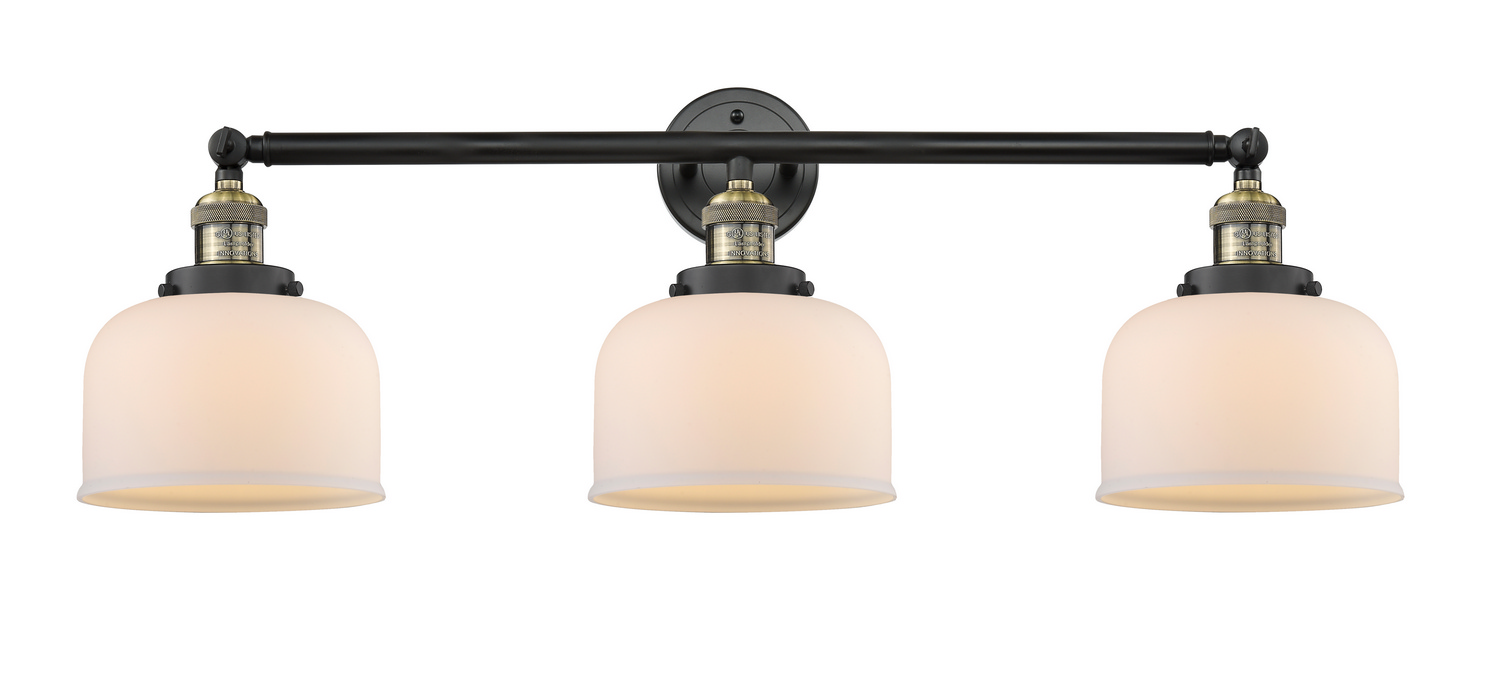Three Light Bath Vanity by Innovations - Franklin Restoration Collection, Black Antique Brass Finish - 205-BAB-G71