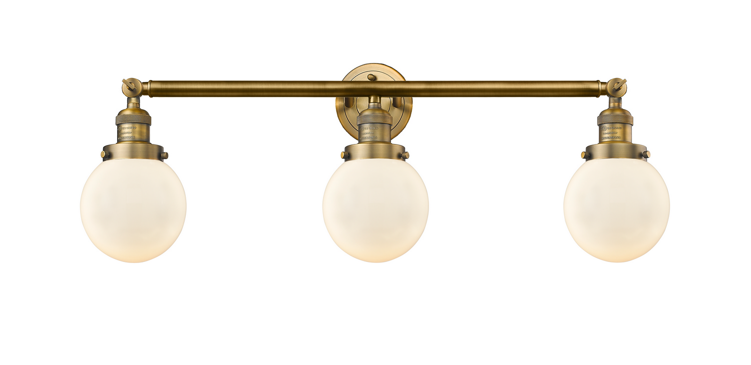 LED Bath Vanity by Innovations - Franklin Restoration Collection, Brushed Brass Finish - 205-BB-G201-6-LED