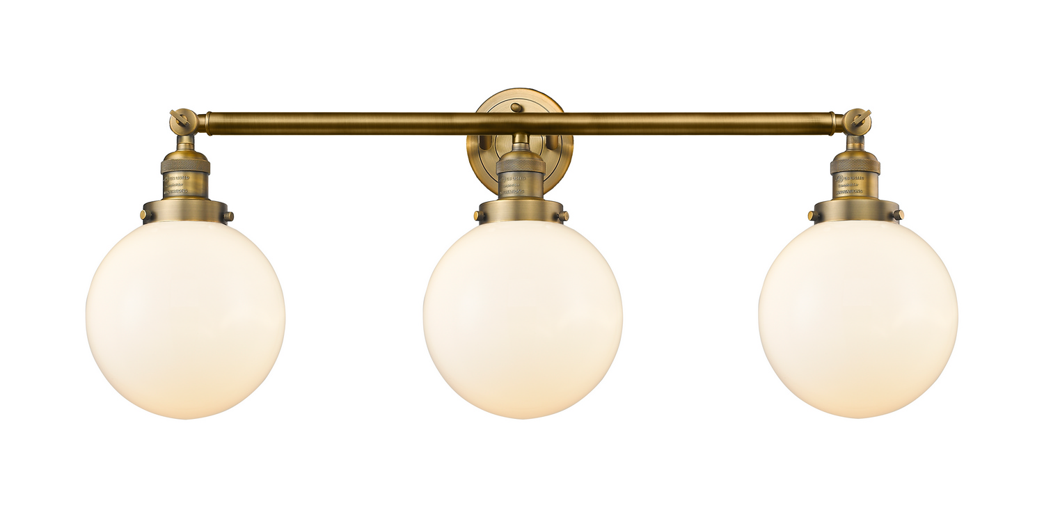 LED Bath Vanity by Innovations - Franklin Restoration Collection, Brushed Brass Finish - 205-BB-G201-8-LED