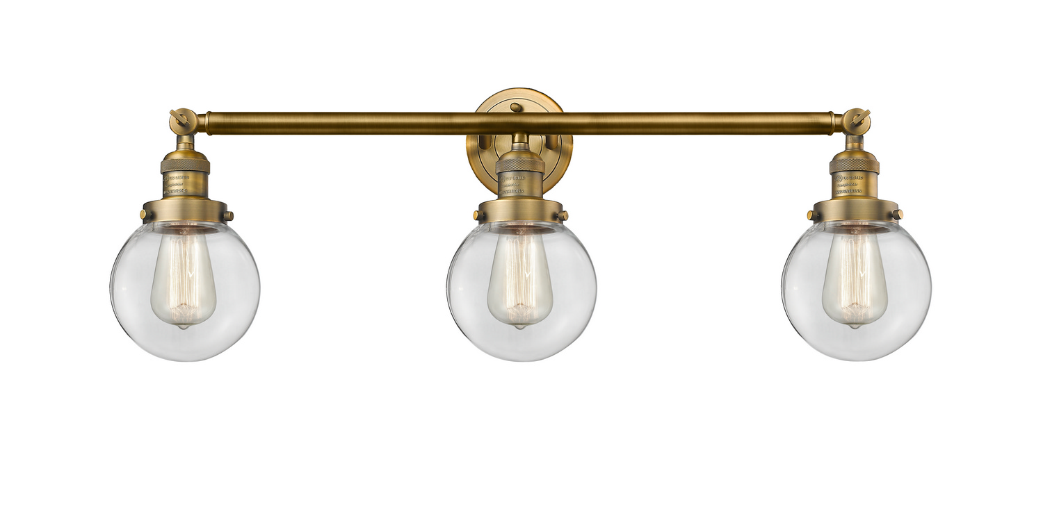 LED Bath Vanity by Innovations - Franklin Restoration Collection, Brushed Brass Finish - 205-BB-G202-6-LED