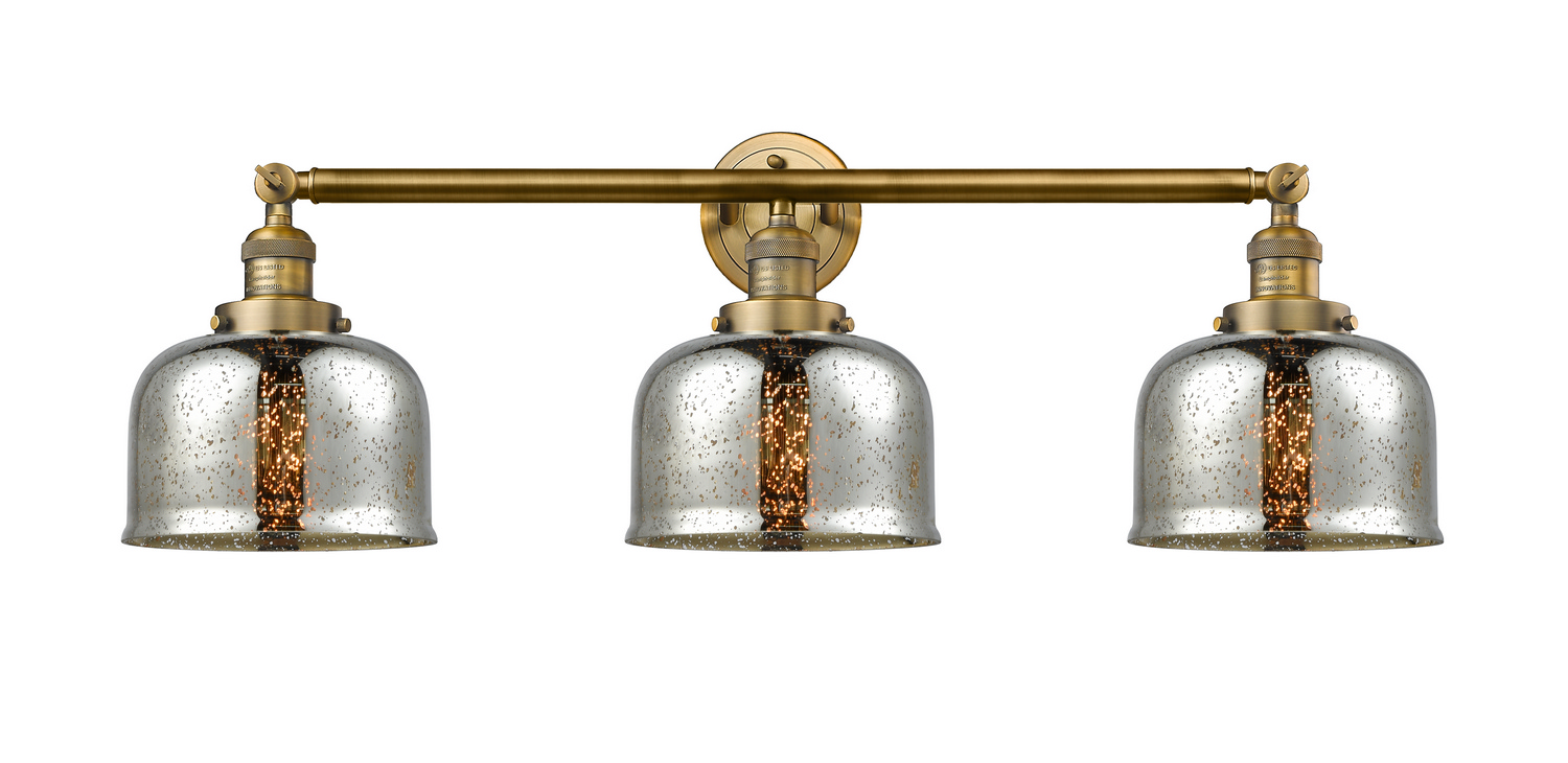 Three Light Bath Vanity by Innovations - Franklin Restoration Collection, Brushed Brass Finish - 205-BB-G78