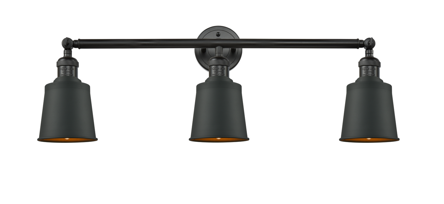 LED Bath Vanity by Innovations - Franklin Restoration Collection, Matte Black Finish - 205-BK-M9-BK-LED