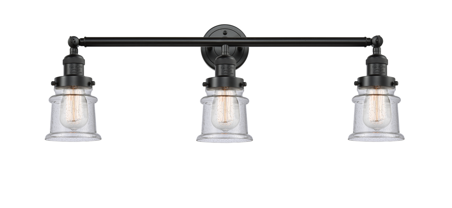 Three Light Bath Vanity by Innovations - Franklin Restoration Collection, Oil Rubbed Bronze Finish - 205-OB-G184S