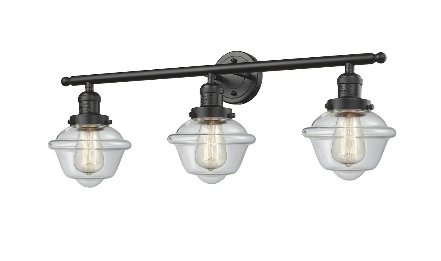 Three Light Bath Vanity by Innovations - Franklin Restoration Collection, Oil Rubbed Bronze Finish - 205-OB-G532