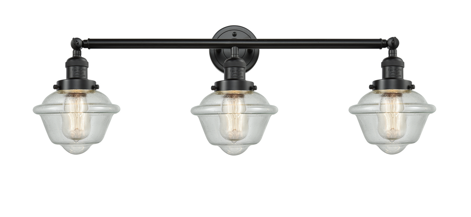 Three Light Bath Vanity by Innovations - Franklin Restoration Collection, Oil Rubbed Bronze Finish - 205-OB-G534