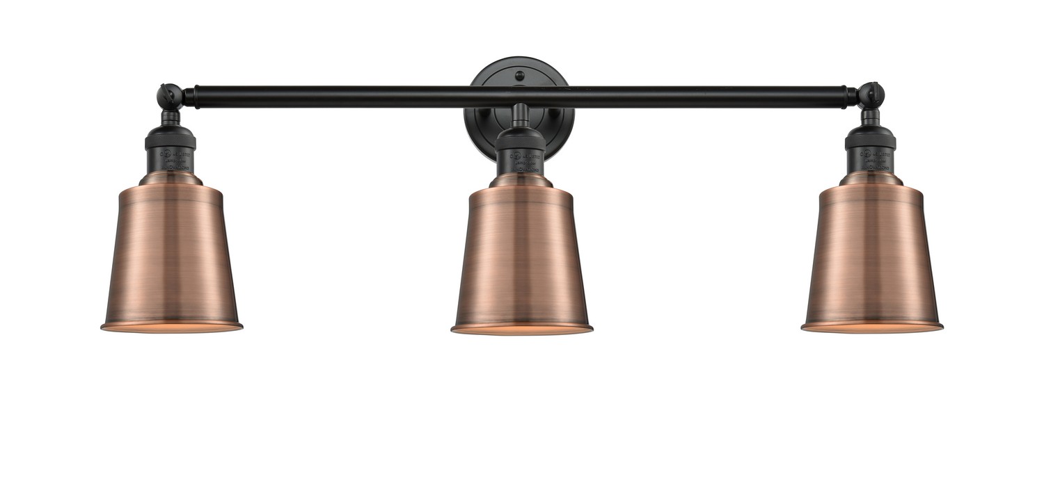 Three Light Bath Vanity by Innovations - Franklin Restoration Collection, Oil Rubbed Bronze Finish - 205-OB-M9-AC