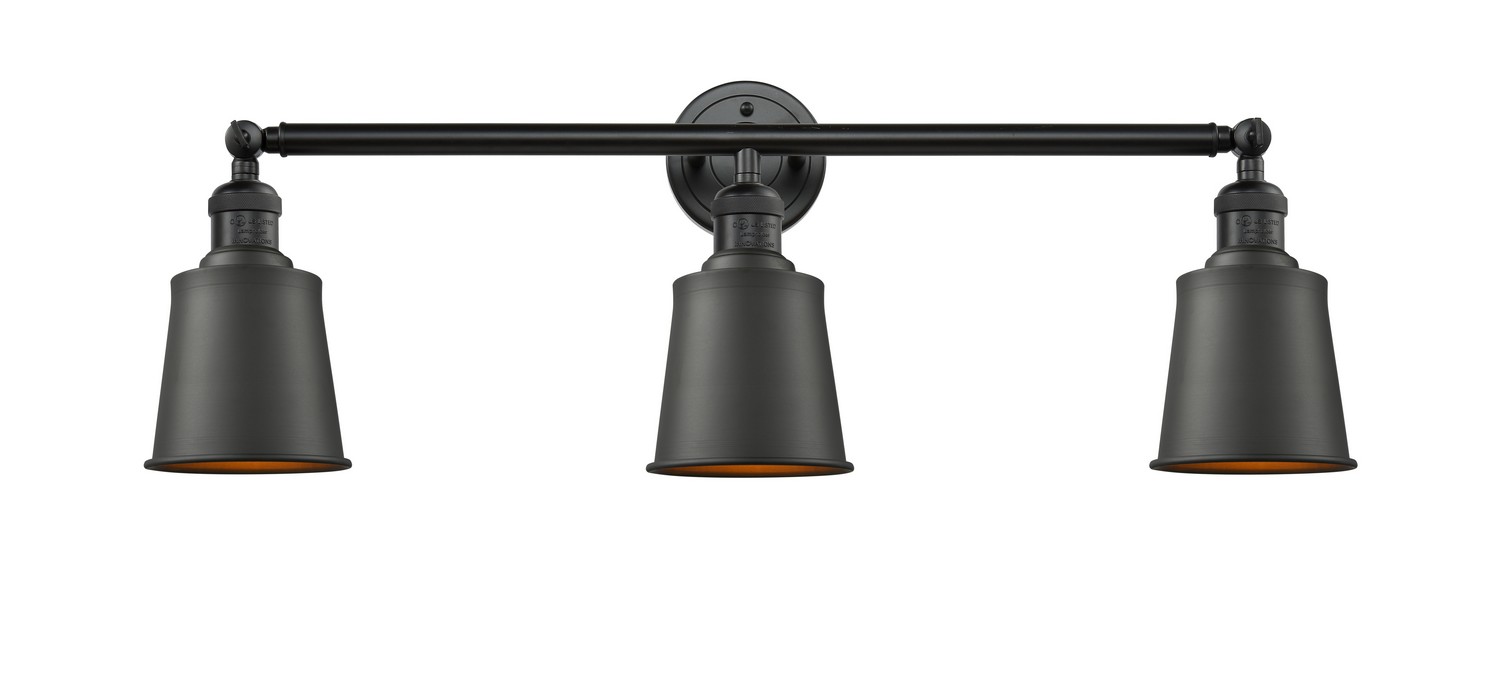 Three Light Bath Vanity by Innovations - Franklin Restoration Collection, Oil Rubbed Bronze Finish - 205-OB-M9-OB