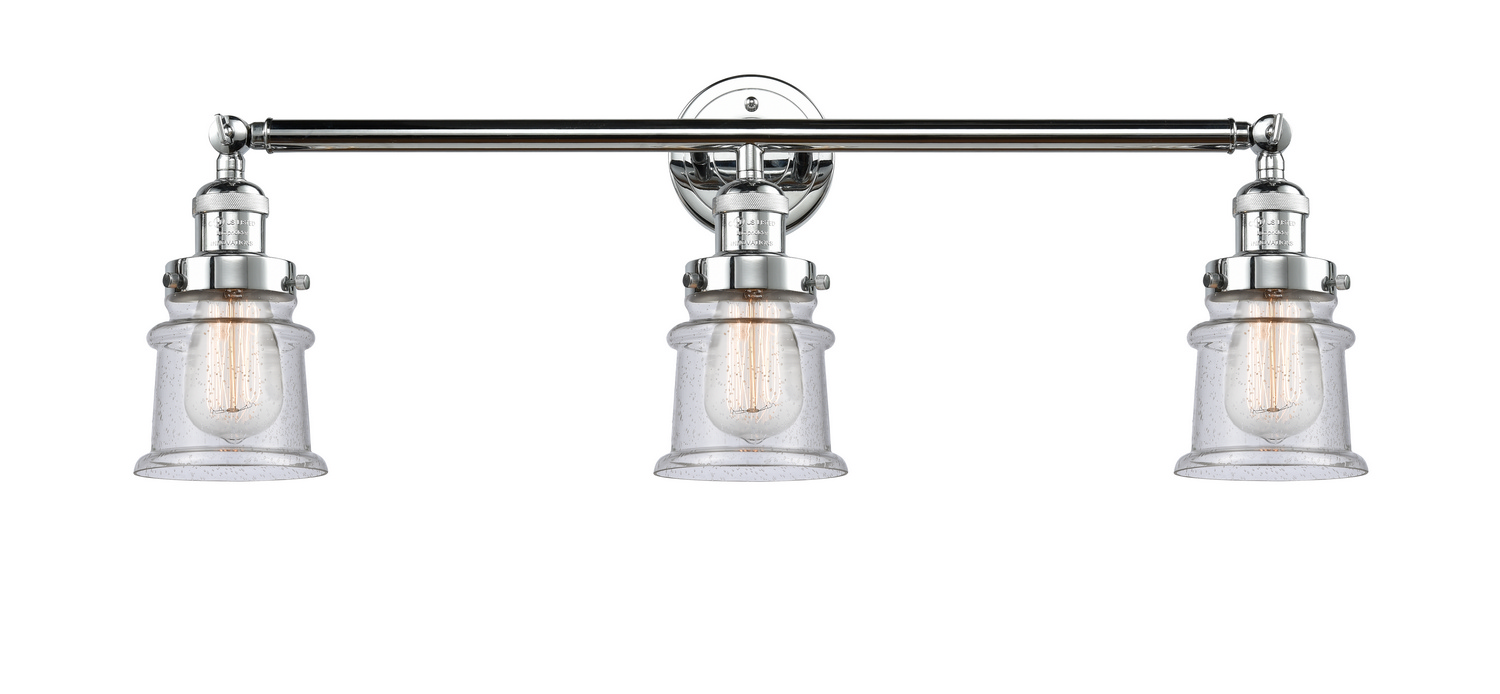 Three Light Bath Vanity by Innovations - Franklin Restoration Collection, Polished Chrome Finish - 205-PC-G184S