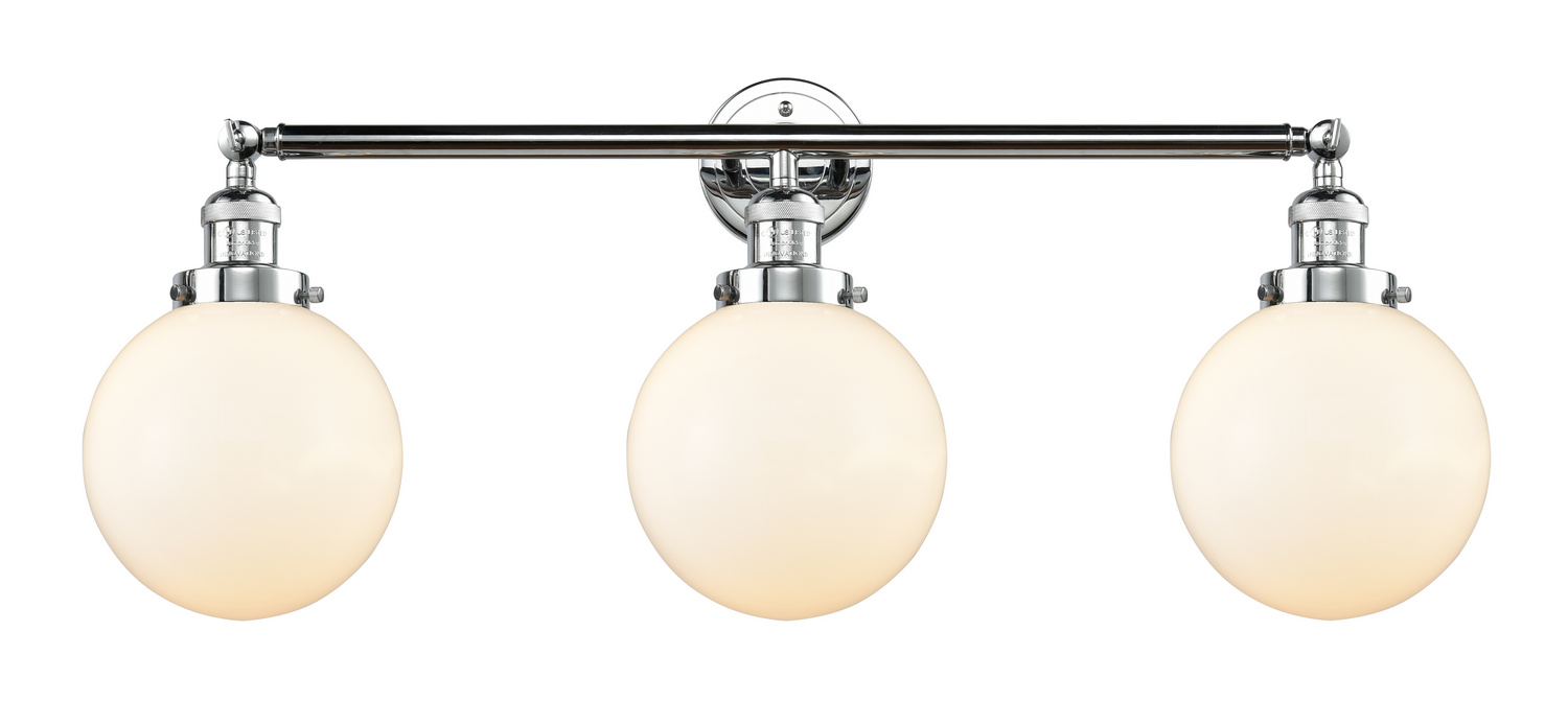 Three Light Bath Vanity by Innovations - Franklin Restoration Collection, Polished Chrome Finish - 205-PC-G201-8