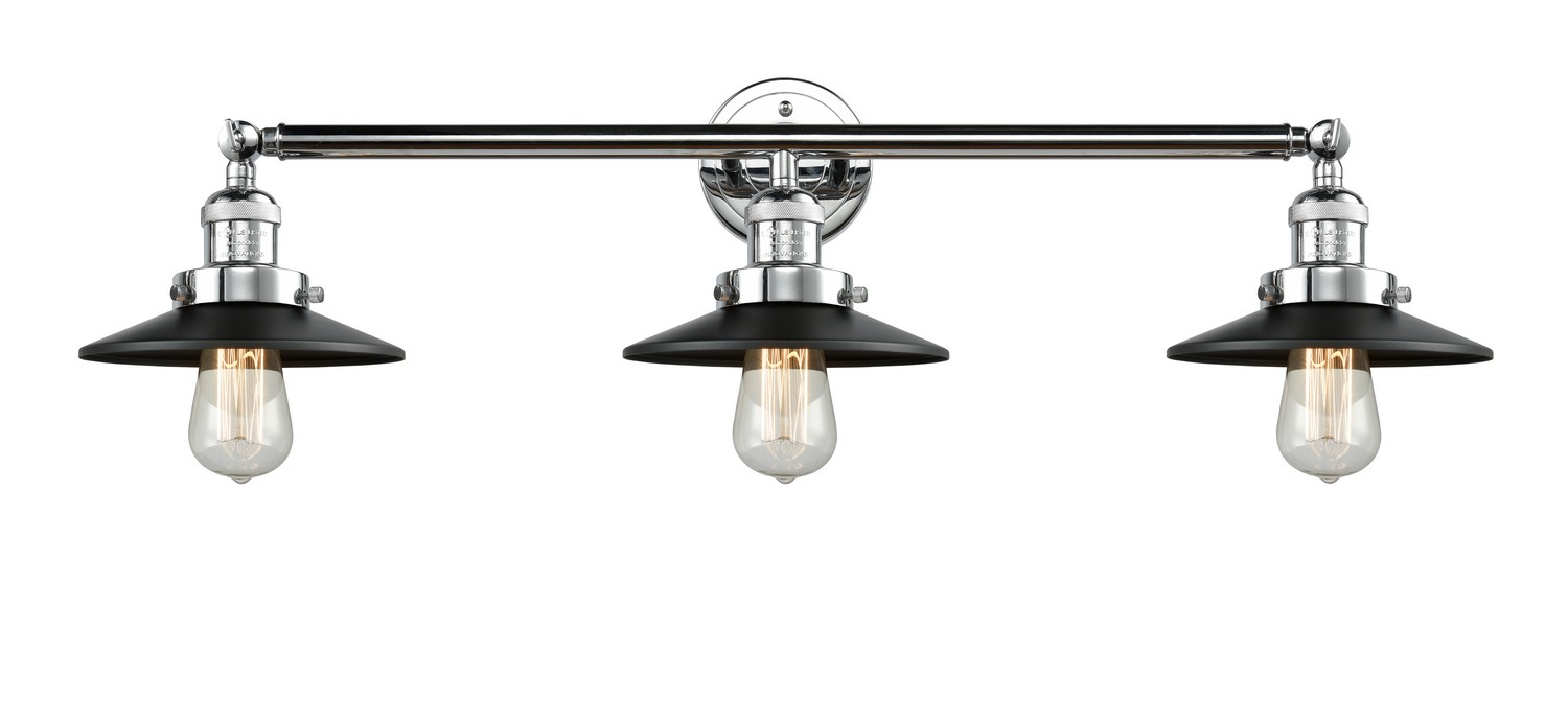 Three Light Bath Vanity by Innovations - Franklin Restoration Collection, Polished Chrome Finish - 205-PC-M6